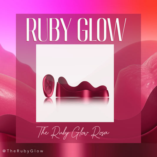 Ruby Glow ride on vibrator wand in side profile